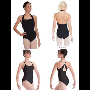 Set of 2 black dance leotards